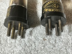ANTIQUE Type 20 Vacuum Tubes CLEARTRON CTX-120 UX-120 TV-7 TESTED 70% Glass Tip