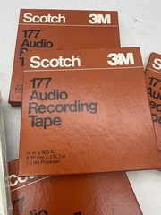 scotch 3M audio recording tape 177 Lot Of 6 W/ Brand New Sealed AMPX 642