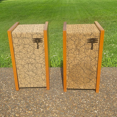 Vintage Mid Century Lang BL-10 The Minstrel Speakers Pair Patented Untested MCM