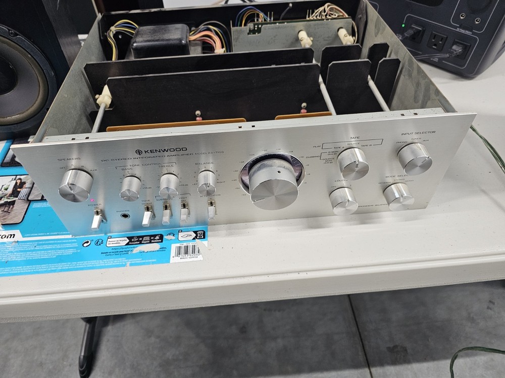 Vintage Kenwood DC Stereo Intergrated Amplifier KA-7100 – Parts Repair – READ