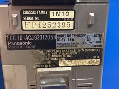 Vintage 1984 Panasonic Travelvision TR-1030P TV AC/DC 4-Way Works W Power supply