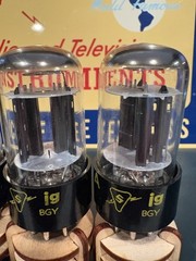 Matched Quad (4) Sylvania 6SN7GTB Black V Plate Tubes 539C&Maxi Test NOS NIB🌊