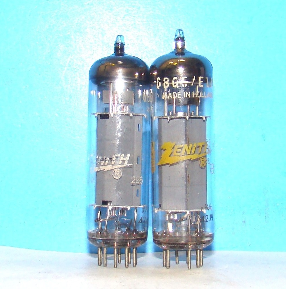 6BQ5 EL84 Zenith 2 radio audio vintage vacuum tubes valve amplifier Holland 7189