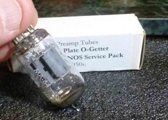 60s GE Short 7025 Gray plate O getter 100/100 a side NOS! Rare