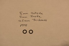Teac Tascam Pinch Roller Nylon PTFE Micro Washer 8mm x 5mm x 0.5mm Black NEW