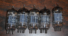 LOT 5 EACH GE 5814WA TRIPLE MICA (12AU7/6189) TUBES TESTED VERY STRONG TV7/D