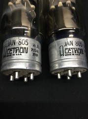 GREAT PAIR CETRON 805 VT 143 Amplifier Vintage VACUUM TUBES Tested ! V.8972