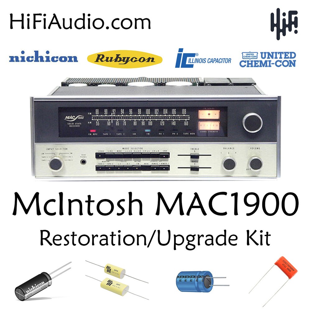 McIntosh MAC1900 receiver rebuild restoration Capacitor upgrade kit repair set
