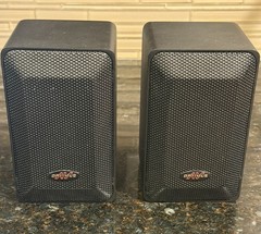 Optimus Pro 7AV Speakers RadioShack 40-2048 Black Metal Minimus 7 Bookshelf Pair