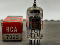 Balanced NOS RCA 7025 Short Gray Plates Halo Getter NIB Cond Tests NOS Amplitrex