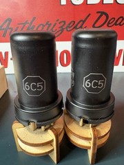 Matched Pair 1959 RCA 6C5 Metal Tubes 539C Tested NOS NIB 🔈