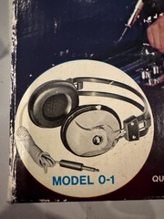 Vintage Electrophonic Morse 01 Stereo Headband Headphones Black Gray 6.35mm