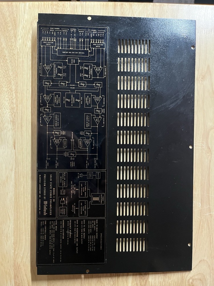 McIntosh C28 Top Cover