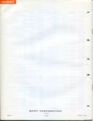 Sony TC-824CS 2/4 Channel Stereo 8 Track Tape Player Electronic Service Manual