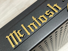 McINTOSH MC240 GOLD/BLACK PLATED LOGO EMBLEM LABEL BADGE – New Reproduction DIY