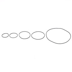 BLUE GARLIC DVD Rubber Belt 40mm to 135mm 50PCS 100 millimeters, Black