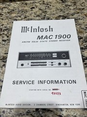 ⭐️McIntosh Mac 1900 Receiver – Serviced LED Upgrade⭐️