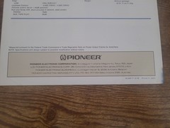 Pioneer SX-780 Stereo Receiver DC Power Amplification Original Brochure Pamphlet