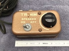 TRIMM Vintage Speaker On Off Control 1/4” Output Jacks Toggle On Off Circa 50’s