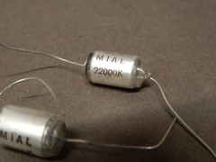 Mial Polystyrene Capacitors .022uf 100V? 60V? 22000K Qty 6 NOS