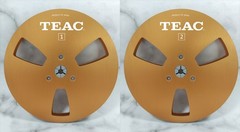 One Pair Silvery TAPE REEL TEAC 7” inch Light Metal Aluminum Take Up Reel