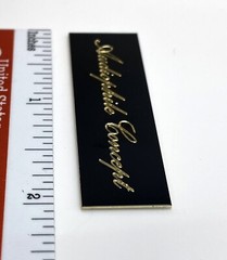 Custom Engraved Solid Brass Audiophile Concept Turntable Badge Dual