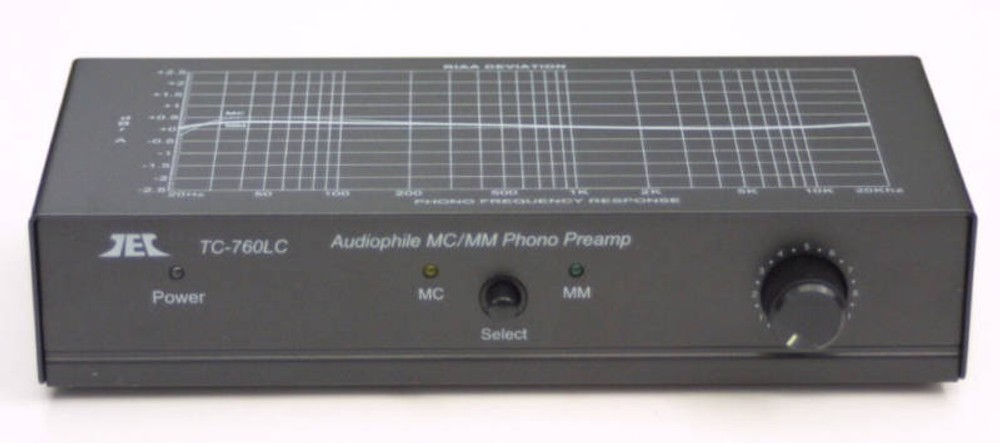 TCC TC-760LC MM/MC Phono Preamp w/ Level Adjust; BLACK