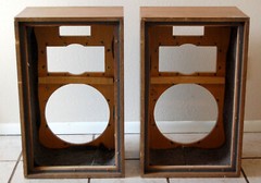 Two Pioneer OEM CS-701 Speaker Systems Wood Cabinets Only