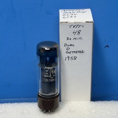 1958 AMPEREX BUGLE BOY EL34 6CA7 TUBE DOUBLE D GETTERS TESTED 104%