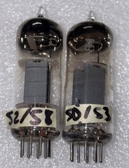 Matched Pair Amperex E180CC 7062 Pinch Waist Foil D Getter Tube TV7 Strong #3