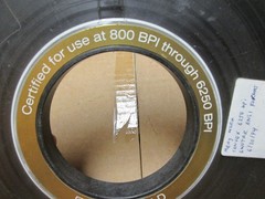 vintage basf gold quatimetric 9 track reel to reel 800-6250 bpi