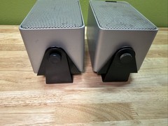 Vintage Realistic 40-2034A Minimus 7 Speakers Silver 40w 8 Ohm W/Wall Mounts