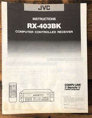 JVC RX-403 RX-403BK Receiver Owner / User Manual *Original*