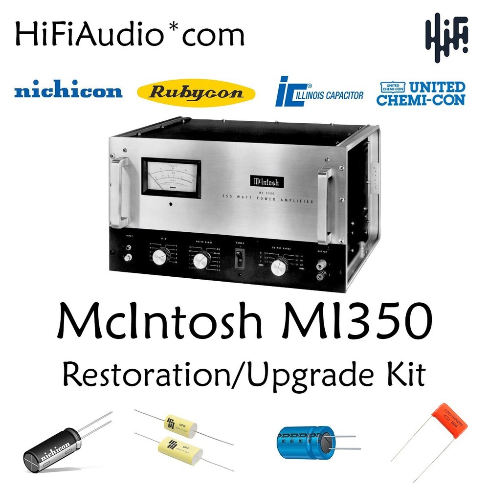 McIntosh MI350 amplifier restoration recap repair service rebuild kit fix