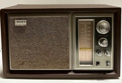 Vintage Sony ICF-9550W AM/FM Radio Wood Case *Working *Tuning & Case Need Work