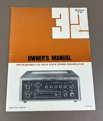 Mcintosh C32 Preamplifier Owners Manual D-1481