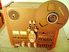 TECHNICS R S 1506 4 TRACK DECK REEL TO REEL WITH PLASTIC DUST COVER