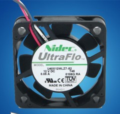 NIDEC 12V 0.05A U40X12MLZ7-52 4010 4CM 3-pin ultra-thin silent fan