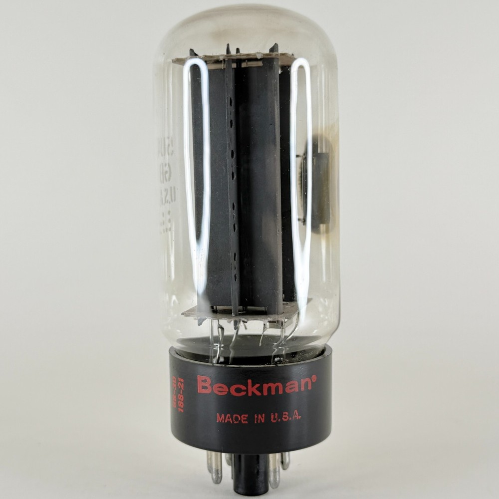 (1) Tested Beckman 5U4GB Tube Smooth Gray Plates Side Getter 68-30 GE EIA 5U4 GB