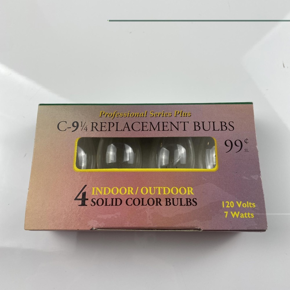 Professional Series Plus C-9¼ Replacement Bulbs – 4 Pack Indoor/Outdoor