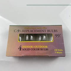 Professional Series Plus C-9¼ Replacement Bulbs – 4 Pack Indoor/Outdoor