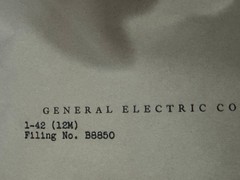 Vintage Unused U. S. Navy GE GL-1P23 1943 Photo Tube w/1942 Instructions