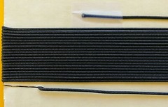 25-Ft Braided Dial String Vintage Radios Clock Weight Cord 0.054″ (1.4mm) Black