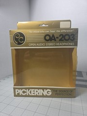 Tested Rare Vintage PICKERING OA-203 Gold Limited Lightweight Headphones & Box