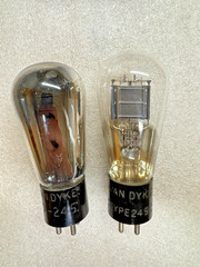 2 – Van Dyke Globe 45 Engraved Base Output Tubes