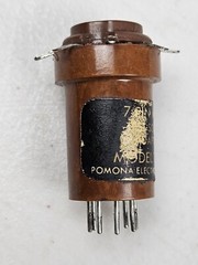 Vintage Pomona 7 Pin Miniature Tube Test Socket Adapter TVS-7