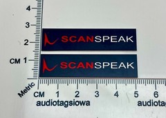 ScanSpeak Speaker Badge Logo Emblem PAIR Custom Made Self Stick Aluminum