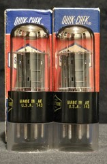 RCA SELECTRON 6SN7 GTB TUBE 1957 TALL BOYS CHROME TOPPED HALO MATCHING SET NIB