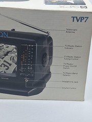 Vintage GPX Portable TV Television AM/FM Radio 5″ Black White Screen TVP7 READ