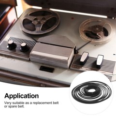 60pcs Cassette Belts Recorder Belts Cassette Tape Machine Rubber Belts New